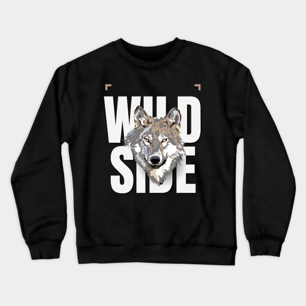 Wild Side Wolf Crewneck Sweatshirt by Paul Andrew